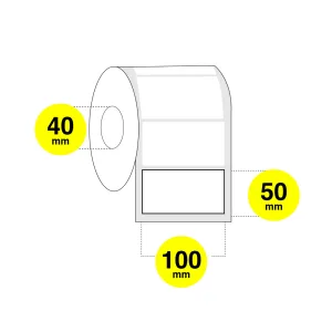 Etichette adesive 100x50 mm - polipropilene bianco