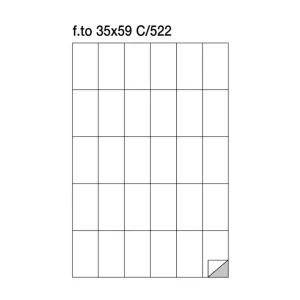 Etichette adesive su foglio A4 35x59 mm. Senza margini