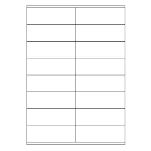 Etichette laser in A4, poliestere bianco opaco, formato 105 x 36 mm