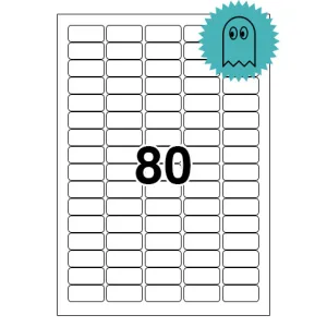 Etichette laser in A4, poliestere trasparente opaco, formato 35,6 x 16,9 mm