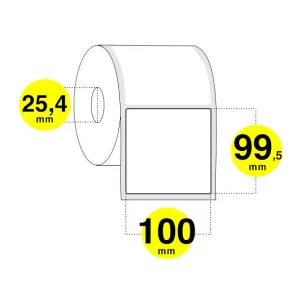 Etichette adesive 100x100 mm - carta termica diretta