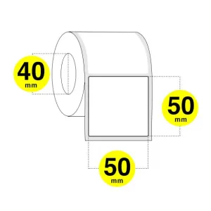 Etichette adesive 50x50 mm - carta termica diretta