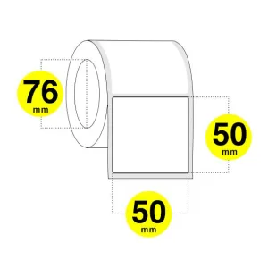 Etichette adesive 50x50 mm - carta termica diretta