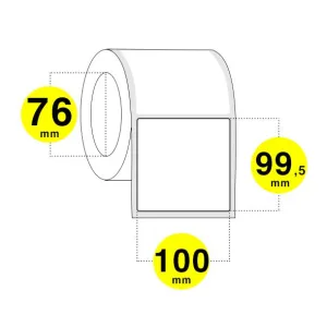 Etichette adesive 100x100 mm - carta termica diretta