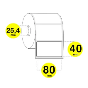 Etichette adesive 80x40 mm - carta bianca opaca (vellum)