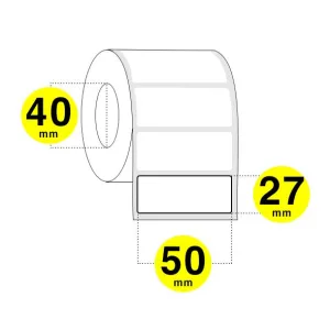 Etichette adesive 50x27 mm - carta bianca opaca (vellum)