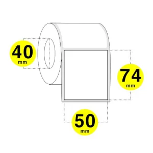 Etichette adesive 50x74 mm - carta bianca opaca (vellum)