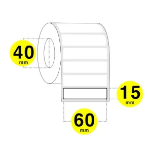 Etichette adesive 60x15 mm - carta bianca opaca (vellum)