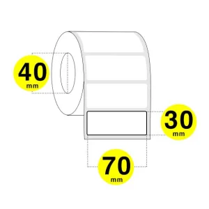 Etichette adesive 70x30 mm - carta bianca opaca (vellum)