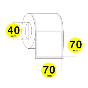 Etichette adesive 70x70 mm - carta bianca opaca (vellum)