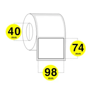 Etichette adesive 98x74 mm - carta bianca opaca (vellum)