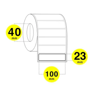 Etichette adesive 100x23 mm - carta bianca opaca (vellum)