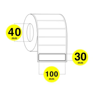Etichette adesive 100x30 mm - carta bianca opaca (vellum)