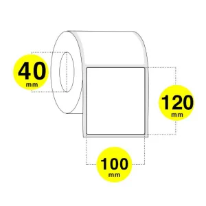 Etichette adesive 100x120 mm - carta bianca opaca (vellum)