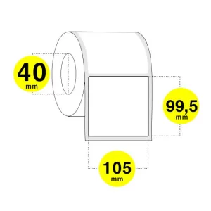 Etichette adesive 105x100 mm - carta bianca opaca (vellum)