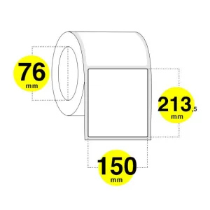 Etichette adesive 150x213 mm - carta bianca opaca (vellum)