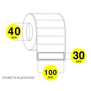 Etichette adesive 100x30 mm - polipropilene bianco