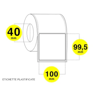 Etichette adesive 100x99 mm -polipropilene bianco