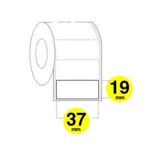 Etichette per prezzatrice 37x19 mm rettangolari colla removibile
