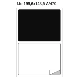 Markin etichette su foglio A4 199,6x143,5 mm angoli arrotondati