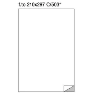 Etichette copy inkjet/laser in A4, formato 210 x 297 mm. Senza margini. Removibili