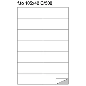 Markin etichette su foglio A4 105x42 mm senza margini