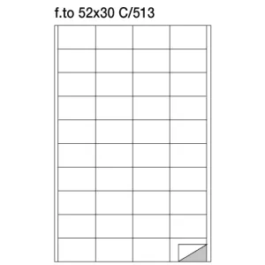 Markin etichette su foglio A4 52x30 mm senza margini