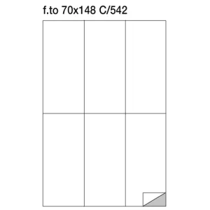 Markin etichette su foglio A4 70x148 mm senza margini