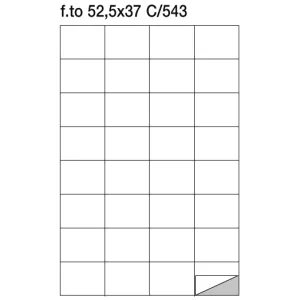 Markin etichette su foglio A4 52,5x37 mm senza margini